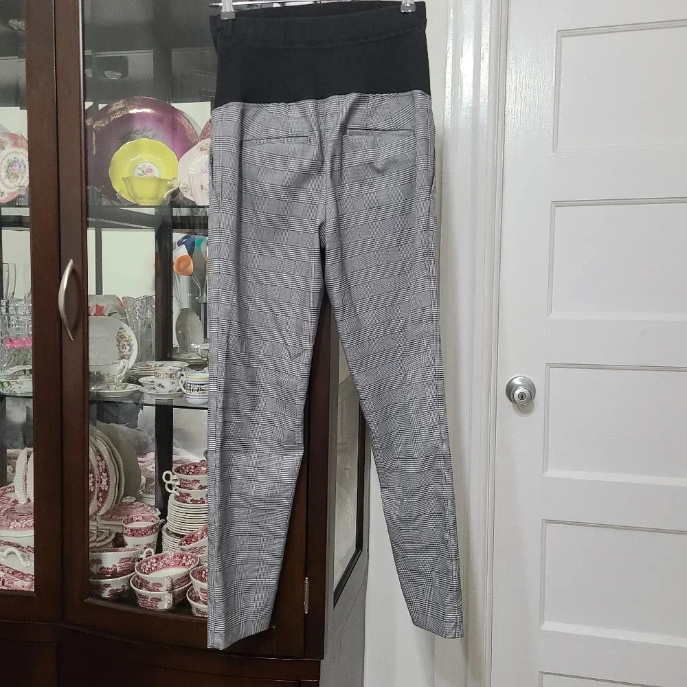 Uniqlo Maternity Plaid Pattern Comfy Maternity Pants Size Xsmall - Picture 5 of 6